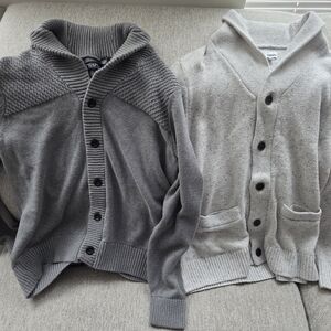 Grey Chaps And Sonoma Cardigan Sweater Set